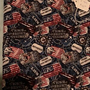 Patriotic fabric - dog tags Navy